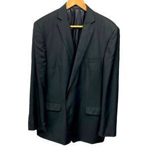 Calvin Klein Blazer Sport Coat 44R Black Wool Cashmere
